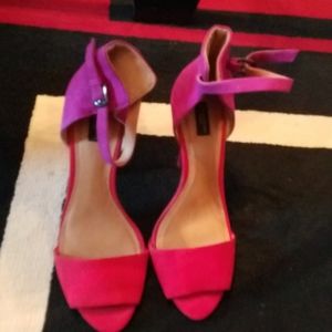 Zara color block heels